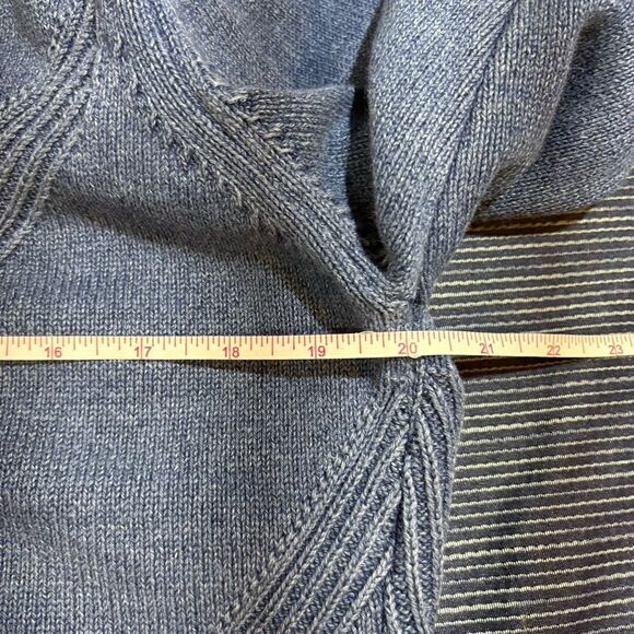 Blue Willi's Knit Denim Jacket Women XL Boho Western Zip Y2K Cottagecore Rare - Picture 6 of 8